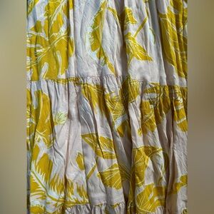 Wild Fable midi dress in light pink/yellow pattern size XS
